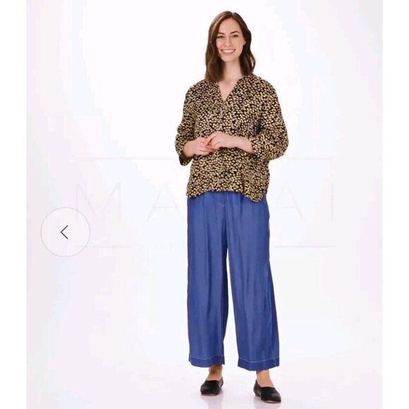 NWT Masai Dobra Top Womens Size M Polka Dot Chiffon Blouse NEW - Picture 6 of 7